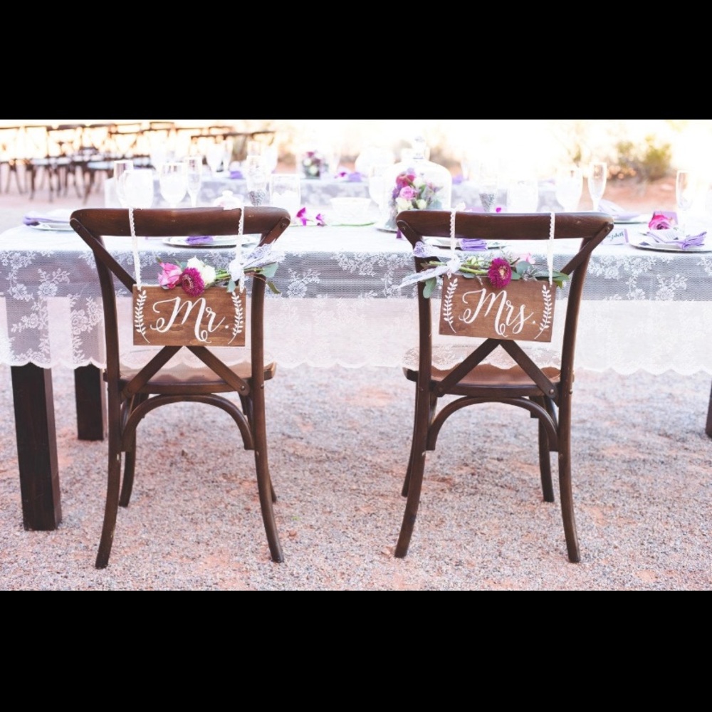 Wedding chair signs